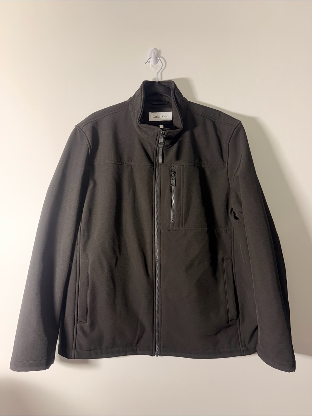 Calvin Klein Men's Black Lightweight Softshell Jacket Large